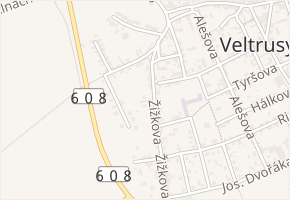 Baarova v obci Veltrusy - mapa ulice