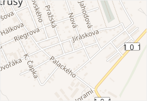 Družstevní v obci Veltrusy - mapa ulice