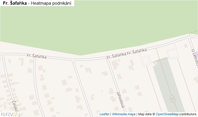 Mapa Fr. Šafaříka - Firmy v ulici.