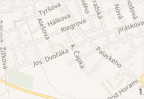 K. Čapka v obci Veltrusy - mapa ulice