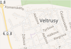 Klicperova v obci Veltrusy - mapa ulice