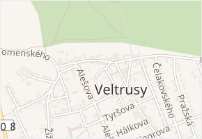 Kollárova v obci Veltrusy - mapa ulice