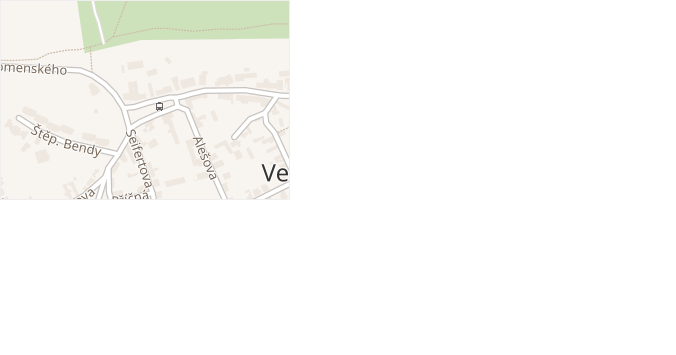 nám. A. Dvořáka v obci Veltrusy - mapa ulice