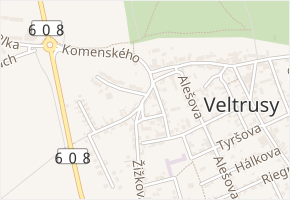 Třebízského v obci Veltrusy - mapa ulice