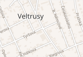 Veltrusy v obci Veltrusy - mapa části obce