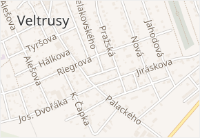 Vrchlického v obci Veltrusy - mapa ulice