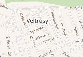 Za Hřištěm v obci Veltrusy - mapa ulice