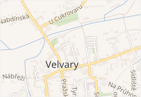 Růžová v obci Velvary - mapa ulice