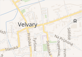 Školní v obci Velvary - mapa ulice