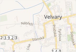 Třebízského v obci Velvary - mapa ulice