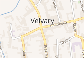 Velvary v obci Velvary - mapa části obce