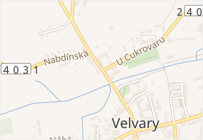 Za Roudnickou branou v obci Velvary - mapa ulice