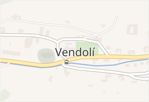 Vendolí v obci Vendolí - mapa části obce