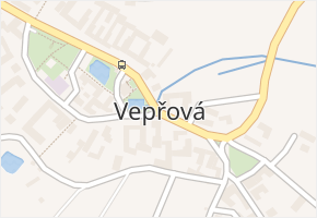 Vepřová v obci Vepřová - mapa části obce