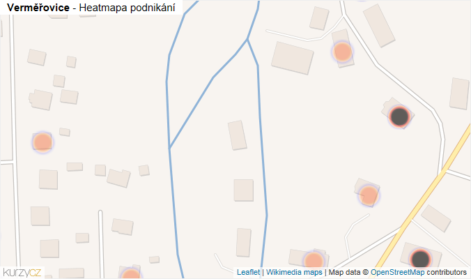 Mapa Verměřovice - Firmy v obci.