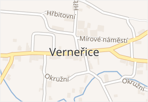 Verneřice v obci Verneřice - mapa části obce
