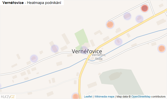 Mapa Vernéřovice - Firmy v části obce.