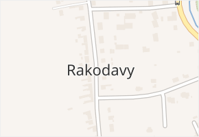Rakodavy v obci Věrovany - mapa části obce