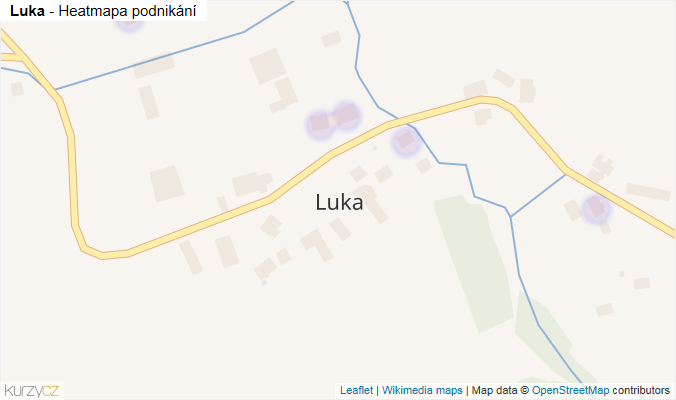 Mapa Luka - Firmy v části obce.