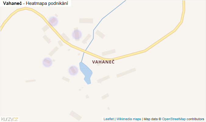 Mapa Vahaneč - Firmy v části obce.
