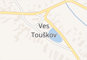 Ves Touškov v obci Ves Touškov - mapa části obce