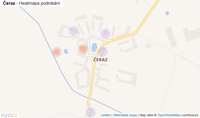Mapa Čeraz - Firmy v části obce.