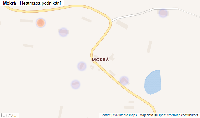 Mapa Mokrá - Firmy v části obce.