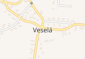 Veselá v obci Veselá - mapa části obce