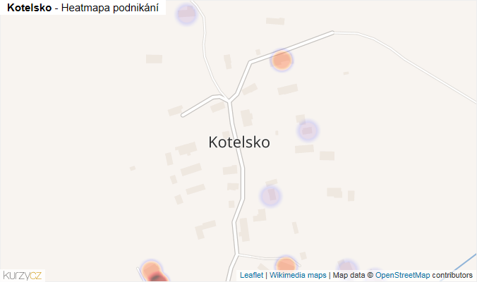 Mapa Kotelsko - Firmy v části obce.