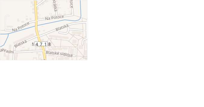 Blatská v obci Veselí nad Lužnicí - mapa ulice