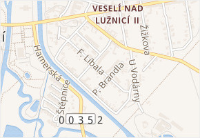 F. Líbala v obci Veselí nad Lužnicí - mapa ulice