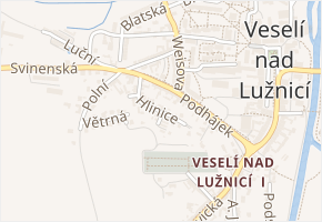 Hlinice v obci Veselí nad Lužnicí - mapa ulice