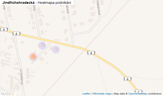 Mapa Jindřichohradecká - Firmy v ulici.