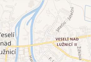 Malé náměstí v obci Veselí nad Lužnicí - mapa ulice