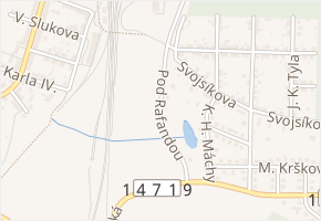 Pod Rafandou v obci Veselí nad Lužnicí - mapa ulice