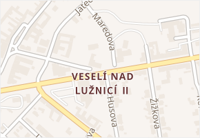 Veselí nad Lužnicí II v obci Veselí nad Lužnicí - mapa části obce