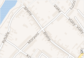 Břehy v obci Veselí nad Moravou - mapa ulice