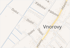 Dolní v obci Veselí nad Moravou - mapa ulice
