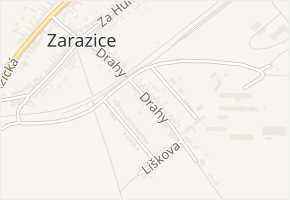 Drahy v obci Veselí nad Moravou - mapa ulice