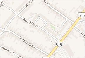 Kovářská v obci Veselí nad Moravou - mapa ulice