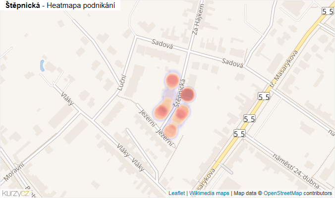 Mapa Štěpnická - Firmy v ulici.