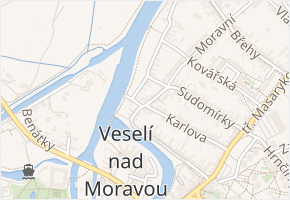 U Stavu v obci Veselí nad Moravou - mapa ulice