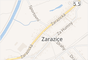 Zarazická v obci Veselí nad Moravou - mapa ulice