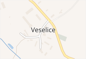 Veselice v obci Veselice - mapa části obce