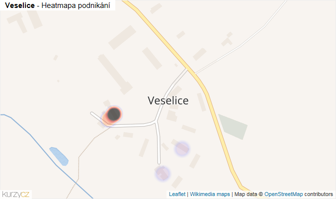 Mapa Veselice - Firmy v části obce.