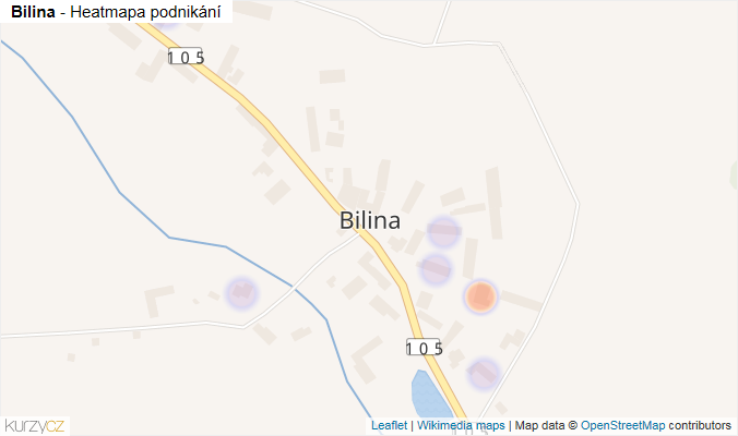 Mapa Bilina - Firmy v části obce.