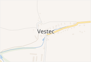 Vestec v obci Vestec - mapa části obce
