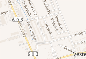 Javorová v obci Vestec - mapa ulice