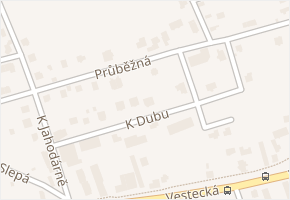 K Dubu v obci Vestec - mapa ulice