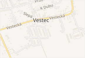 Okružní v obci Vestec - mapa ulice